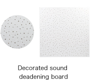 Decorated sound deadening board